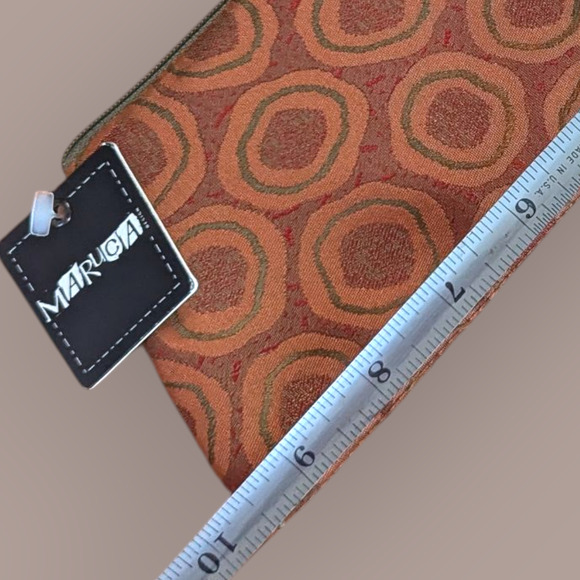 MARUCA Burnt Orange Zippered Wallet Clutch ~ Handmade in Boulder - Picture 3 of 5